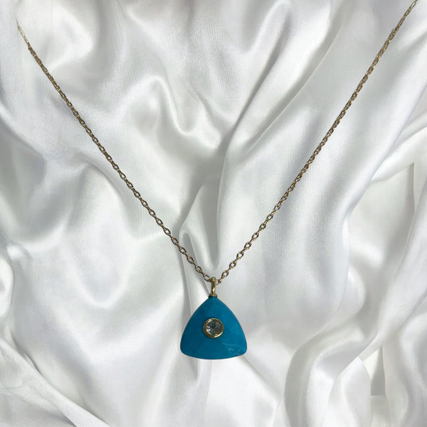 Turquoise Trillion Necklace