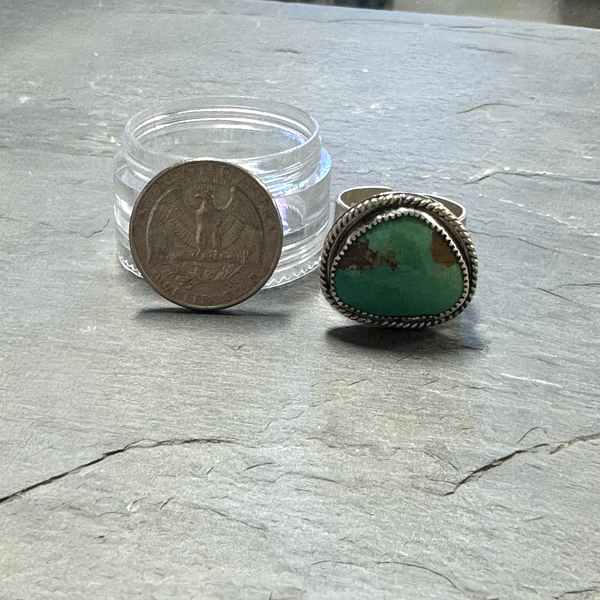 Nevada Nila Turquoise Wide Band Ring