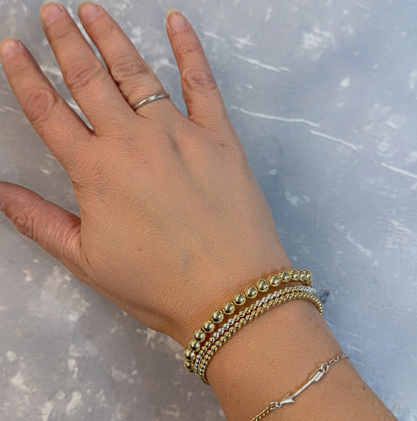 Gold & Silver Bead Bracelet