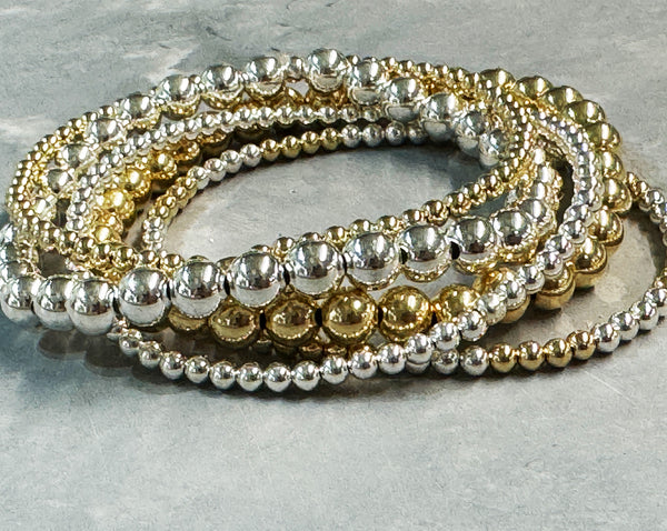 Gold & Silver Bead Bracelet