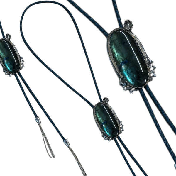 Labradorite Floral Bolo