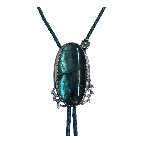 Labradorite Floral Bolo