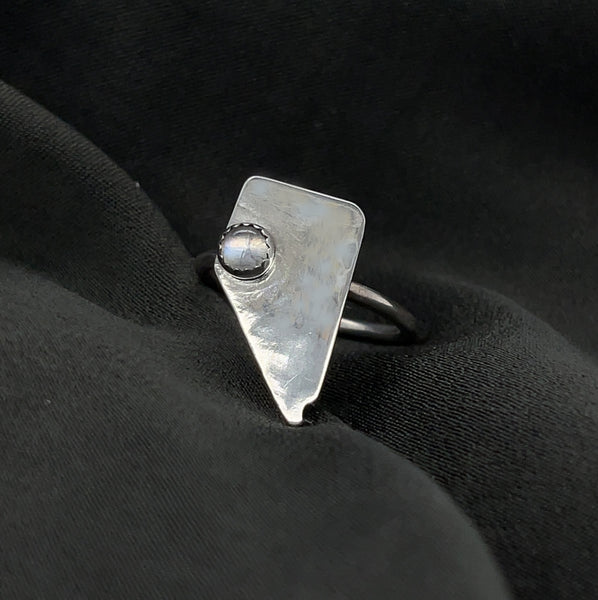 Silver Moonstone Nevada Ring