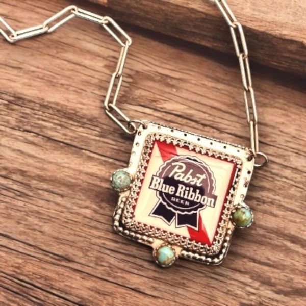 Sterling Silver PBR Turquoise Necklace