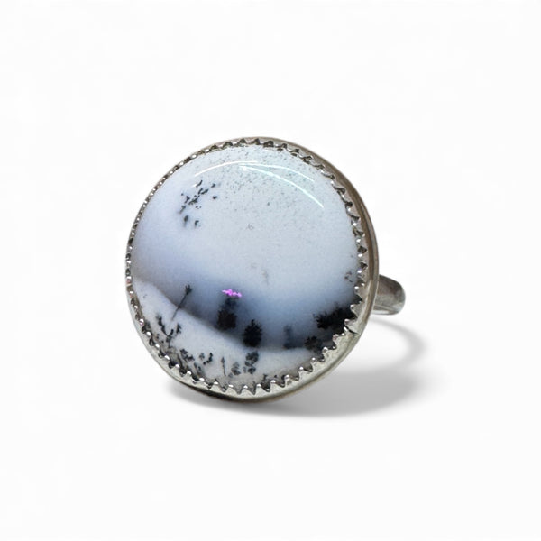 Snowball Chalcedony Ring