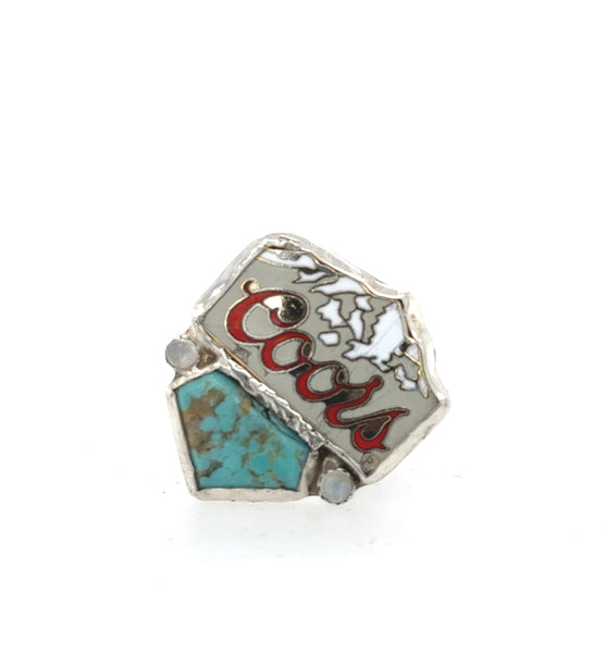 Silver Bullet-Sterling Silver Turquoise Diamond