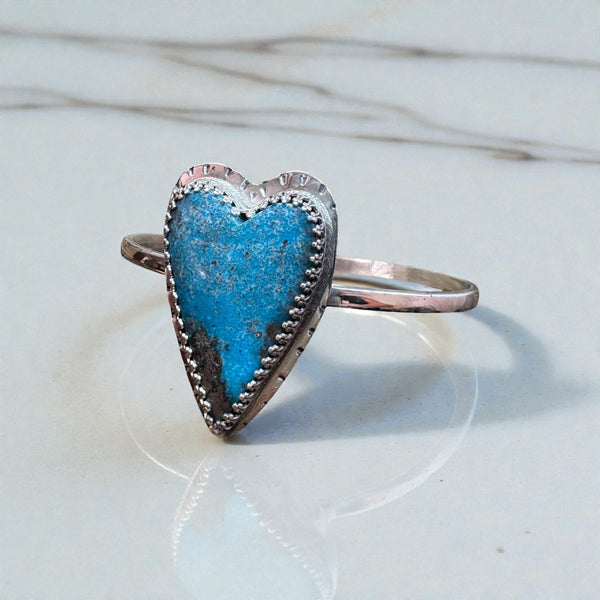 Turquoise Heart Cuff