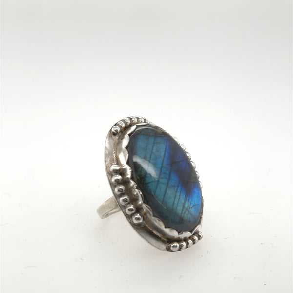 Labradorite Bubble Ring