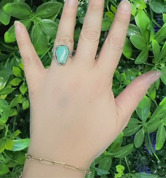 Turquoise Coffin Ring