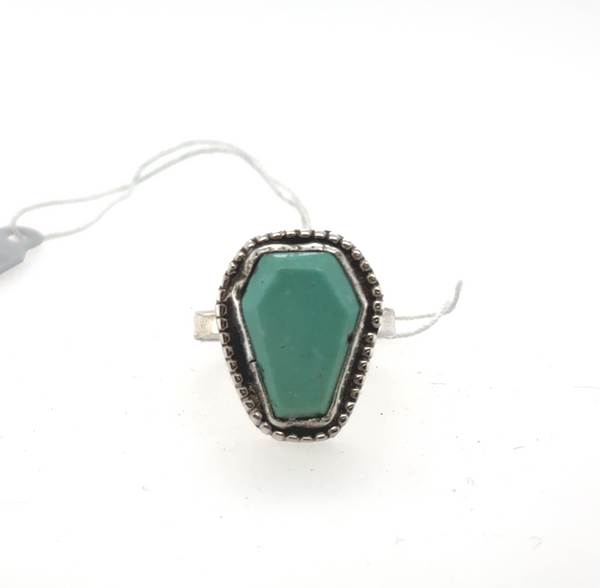 Turquoise Coffin Ring