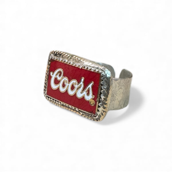Vintage Coors-Upcycled Silver Ring