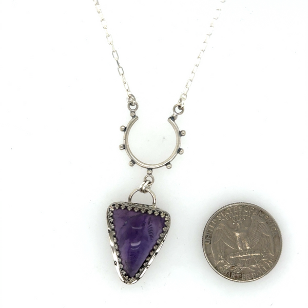 Triangle Amethyst Necklace