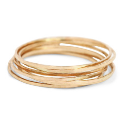14k Gold Fill Hammered band