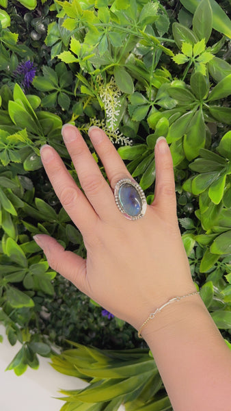 Labradorite Bubble Ring