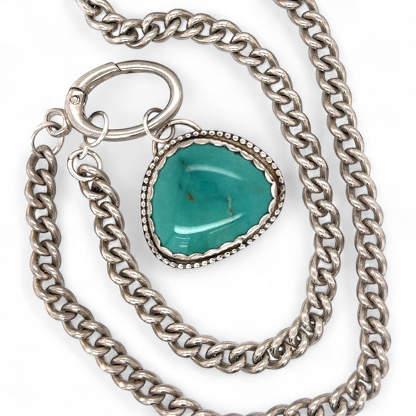 Nevada Nila Turquoise Necklace - Bold Curb Chain