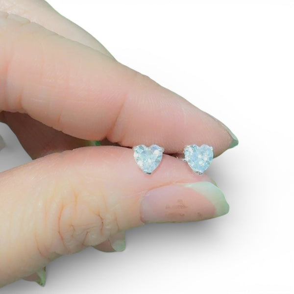 Crystal Heart Studs