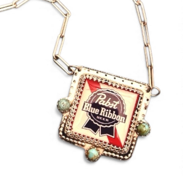 Sterling Silver PBR Turquoise Necklace