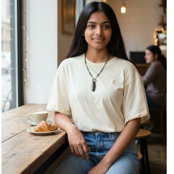 Wild Serenity – Handcrafted Chrysoprase & Sterling Silver Necklace