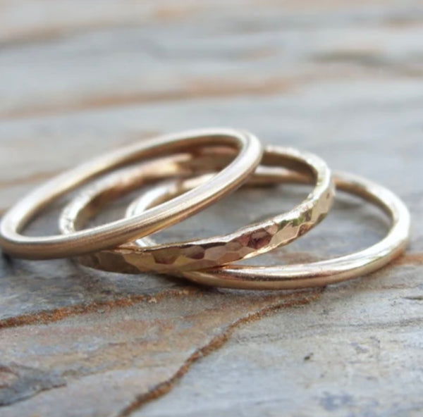 14k Gold Fill Hammered band