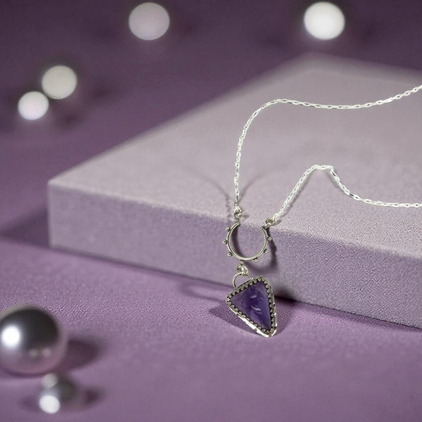 Triangle Amethyst Necklace