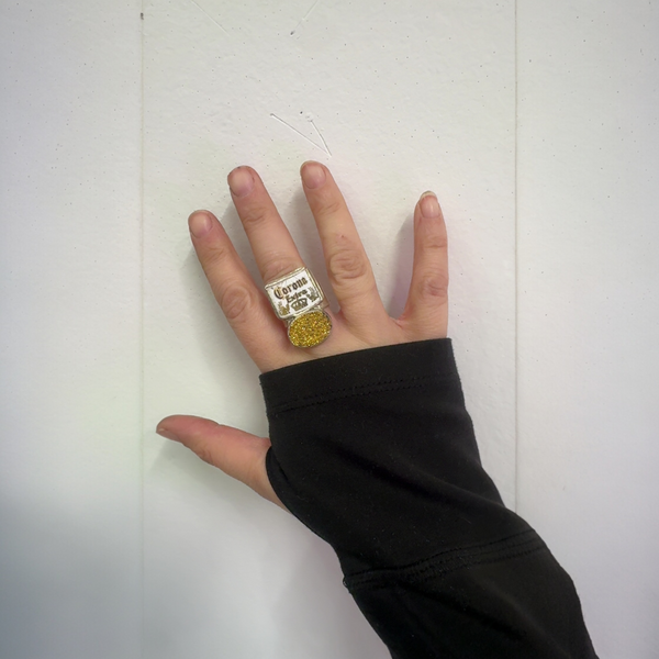 Gold Druzy Corona Extra Ring