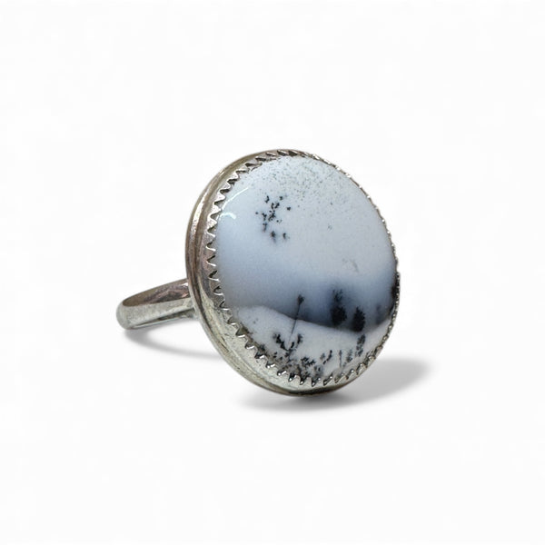 Snowball Chalcedony Ring