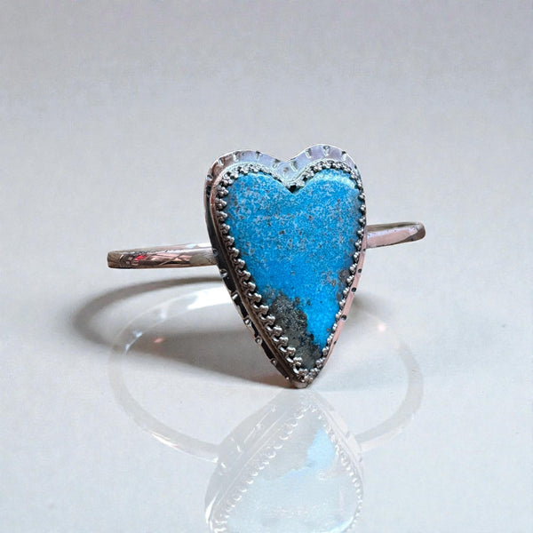 Turquoise Heart Cuff