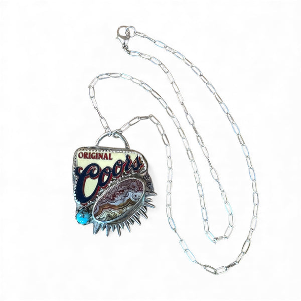 Jasper and Turquoise Coors Pendant