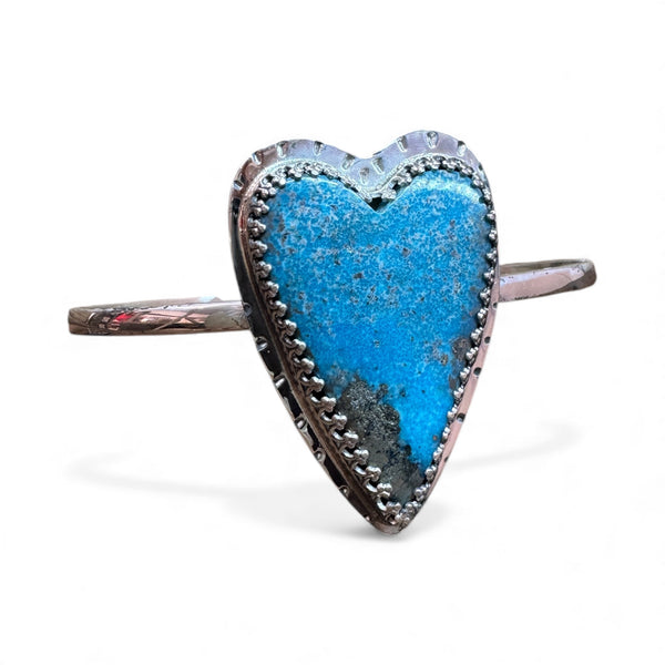 Turquoise Heart Cuff