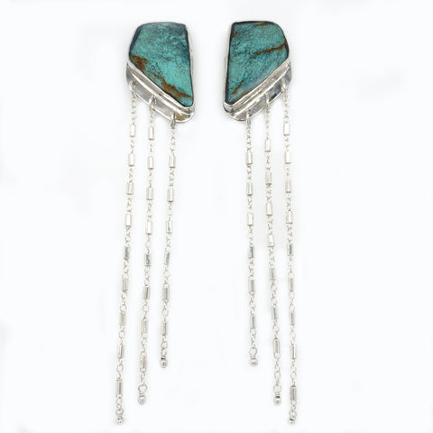 Nevada Turquoise Fringe Earrings