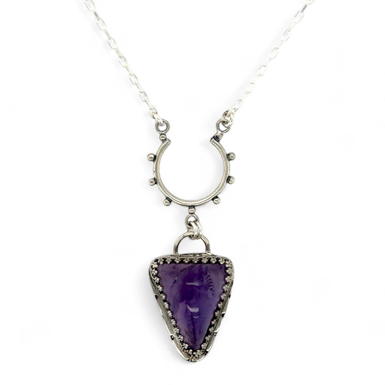 Triangle Amethyst Necklace