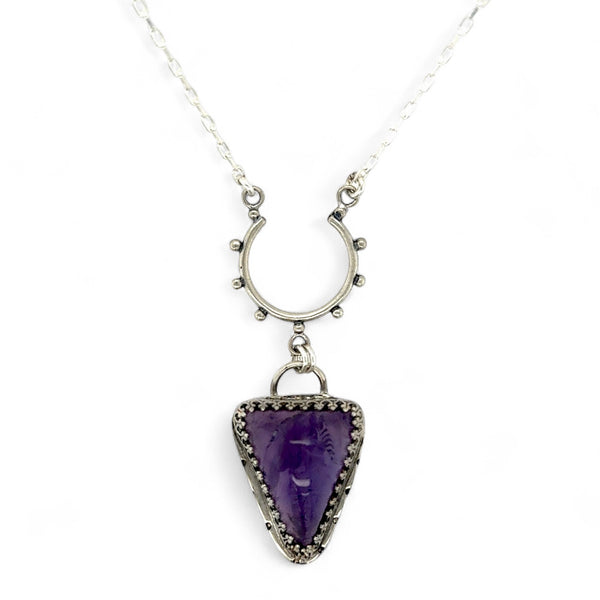 Triangle Amethyst Necklace