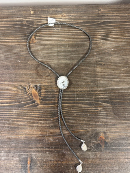 Dendritic Agate Bolo Tie