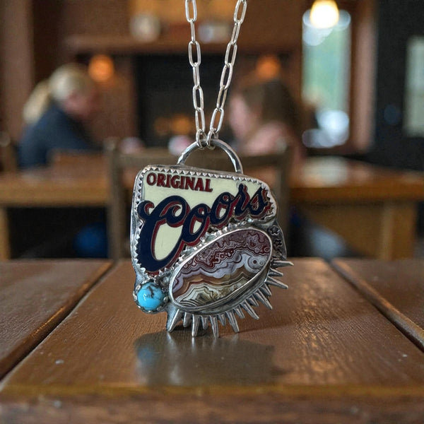 Jasper and Turquoise Coors Pendant