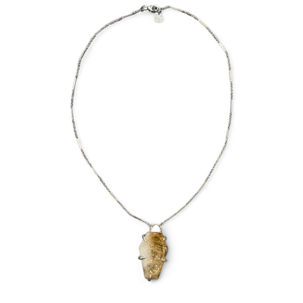 Citrine Coffin Necklace