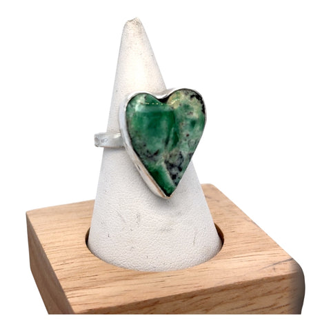 Variscite Heart Ring