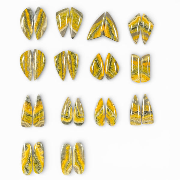 Bumblebee Jasper Cabochon Pairs