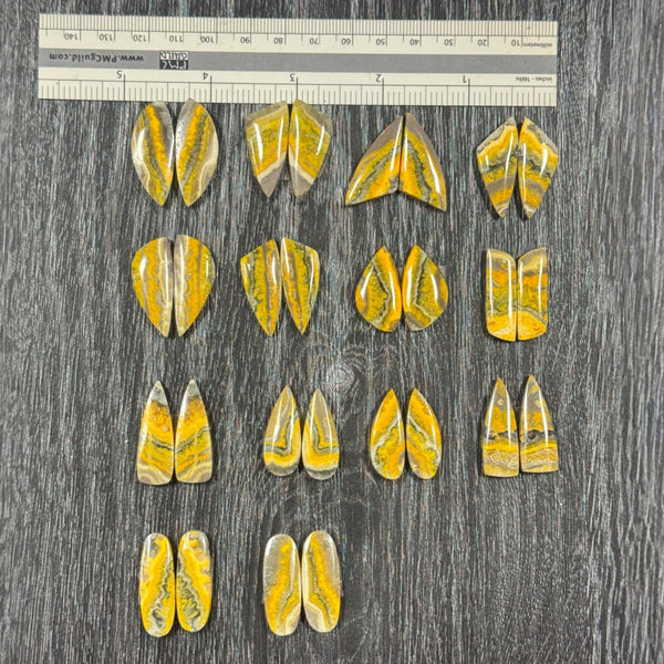 Bumblebee Jasper Cabochon Pairs
