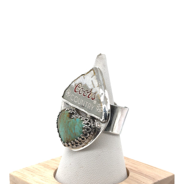 Sterling Silver Coors -Turquoise Heart Ring