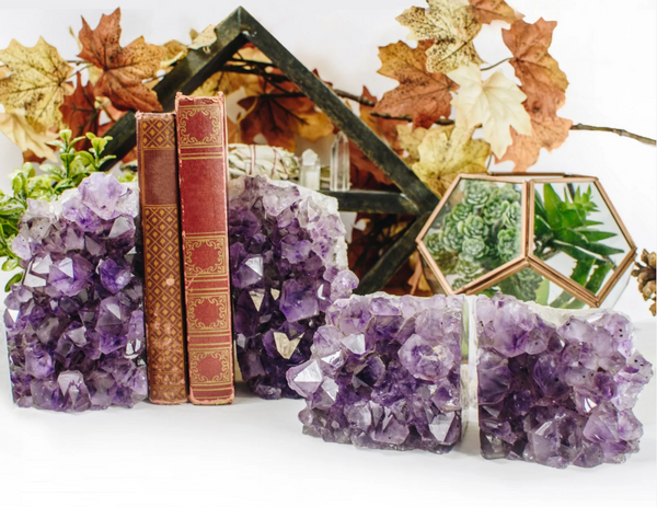 Amethyst Bookends small and medium