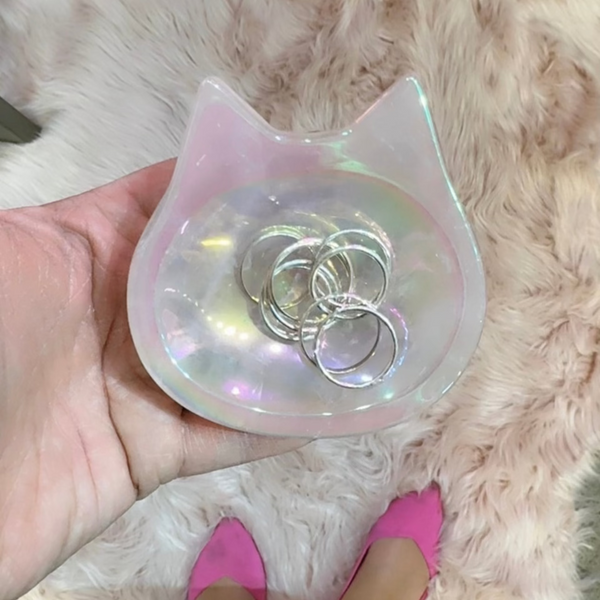 Aura Quartz Cat dish