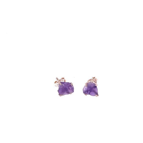 Raw Gem Studs