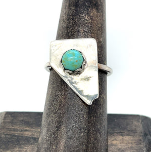Silver Turquoise Nevada Ring