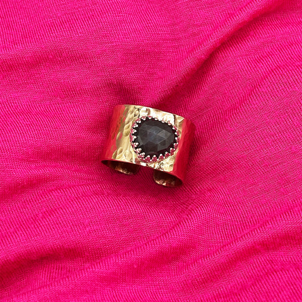 Sapphire Heart Cigar Ring